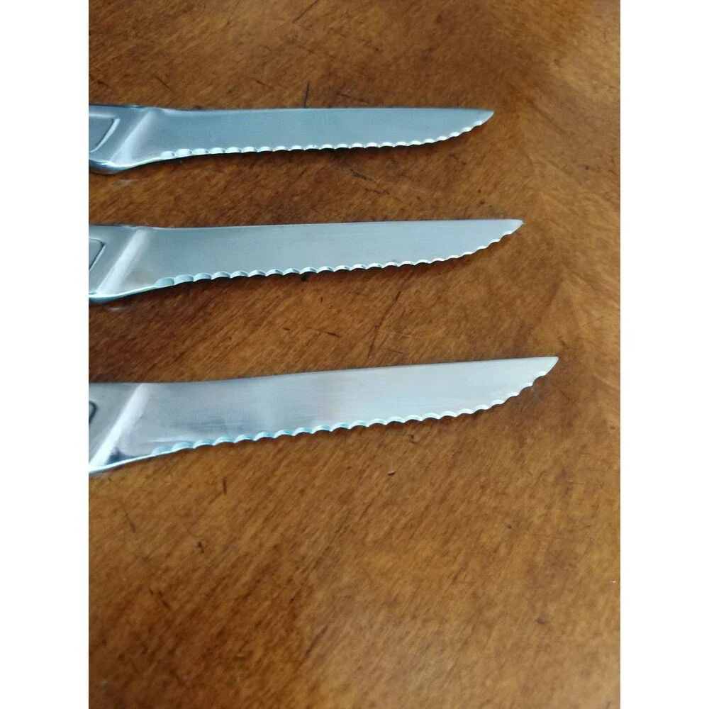 3 J.A. Henckels Serrated STEAK KNIFE 4” Blade FORGED Stainless Steel # 35199-100